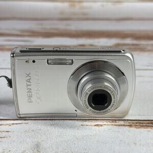 Pentax Optio M40 8.0MP Compact Digital Camera Silver w/ Battery No Charger